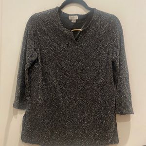 Jaclyn Smith Collection Black and Silver top